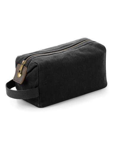 QUA-QD651-Heritage Waxed Canvas Wash Bag